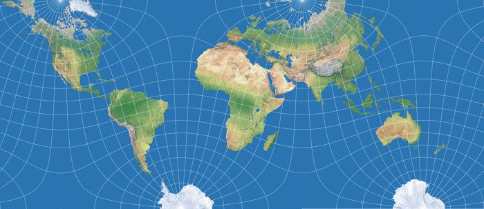 Markley’s tetrahedral projection using a NE2 raster database