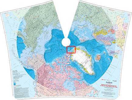 Reprojected map in Albers equal-area projection